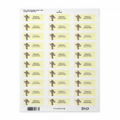 Étiquette Giraffe conviviale personnalisable (Feuille entière)