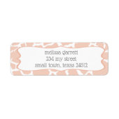 Étiquette Giraffe fille bébé rose (Devant)