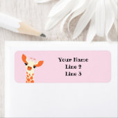 Étiquette Giraffe orange (En situation)