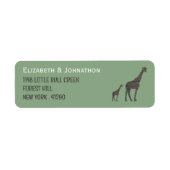 Étiquette Giraffe Safari d'argile, Mariage rustique (Devant)