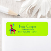 Étiquette Giraffes de cartons mignons (En situation)