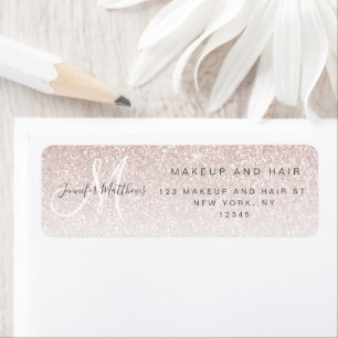 Étiquette Girl Rose Gold Parties scintillant maquillage Hair