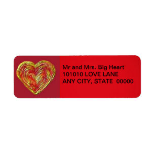 Étiquette Glaçage de coeur