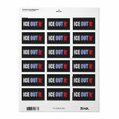 Étiquette Glace contre Trump (Feuille entière)