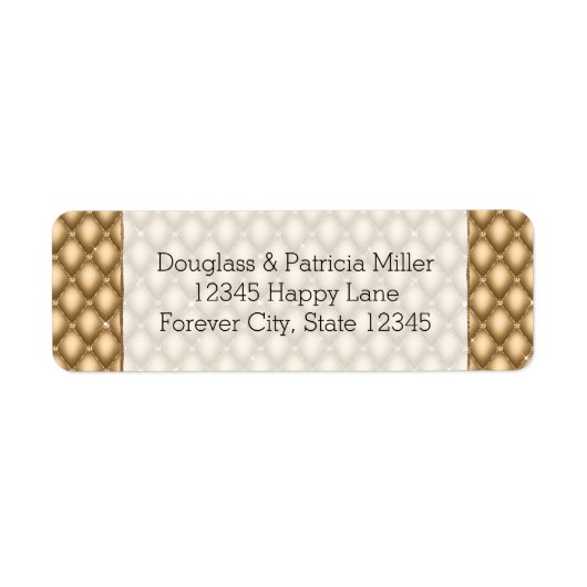 Étiquette Glam Gold Diamond (Devant)