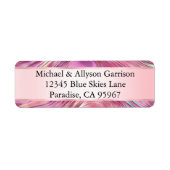 Étiquette Glam Rose d'or de perle rose fille (Devant)