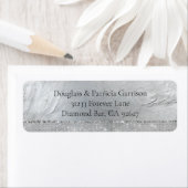 Étiquette Glam Silver Sparkle (En situation)