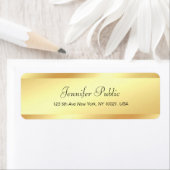 Étiquette Glamor Or moderne élégant Nom manuscrit Texte (En situation)