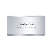 Étiquette Glamor Silver Modèle Moderne Élégant Cool de scrip (Devant)