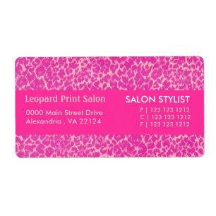 Étiquette Glamour Chaud Pink Panther Spots Motifs