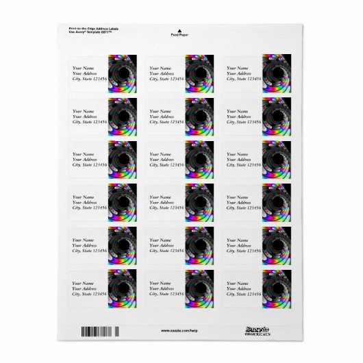 Étiquette Glisser (Feuille entière)