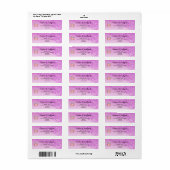 Étiquette Glitter Rose Poudré, Roses Argentées Douce 16 (Feuille entière)