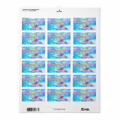 Étiquette Glittering Lobster Beach Address Labels (Feuille entière)