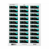 Étiquette Glitzy Forest Evening Mariage Adresse de retour (Feuille entière)