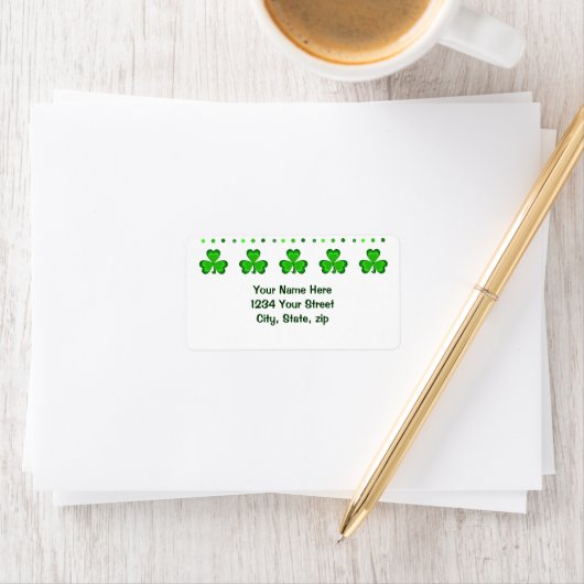 Étiquette Gloire shamrock (En situation)