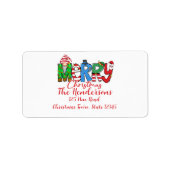Étiquette Gnome, Joyeux Noël, (Devant)