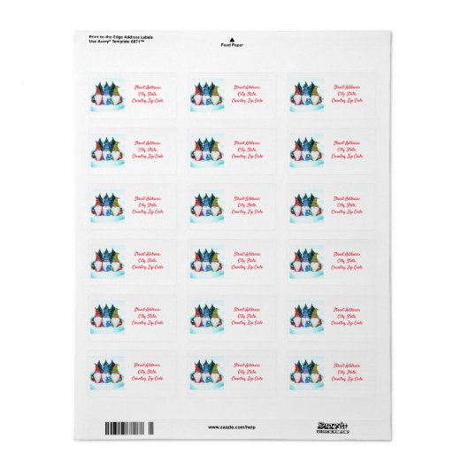 Étiquette Gnomes (Feuille entière)