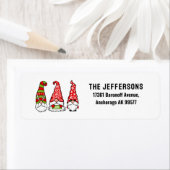 Étiquette Gnomes de Noël Adresse de retour (En situation)