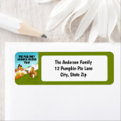 Étiquette Gobble Bless You Funny Turkey's Thanksgiving  (En situation)