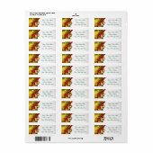 Étiquette Gold Bells Joyeux Noël (Feuille entière)