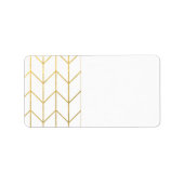 Étiquette Gold Chevron White Arrière - plan Modern Chic (Devant)