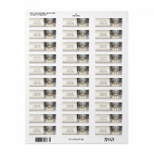 Étiquette Gold Christmas Reindee Holiday Adresse de retour (Feuille entière)