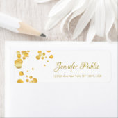Étiquette Gold Confetti moderne manuscrit Modèle élégant (En situation)