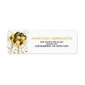 Étiquette Gold Confetti Streamers Balloon Bundle Festive (Devant)