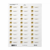 Étiquette Gold Confetti Streamers Balloon Bundle Festive (Feuille entière)