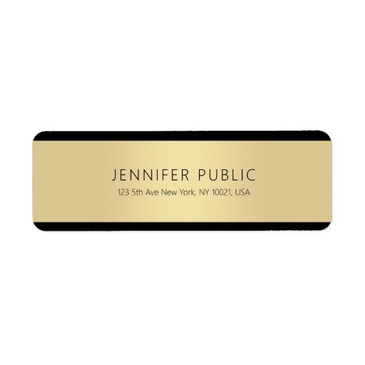 Étiquette Gold Creative Simple Modèle Professional Modern (Devant)