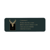 Étiquette Gold Deer Head (Devant)