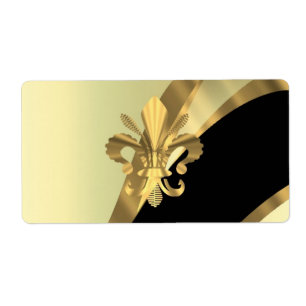 Étiquette Gold fleur de lys personnalisé