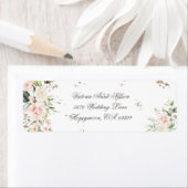 Étiquette Gold Floral Modern Mariage Adresse de retour Label (En situation)