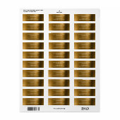 Étiquette Gold Foil élégant moderne luxe (Feuille entière)