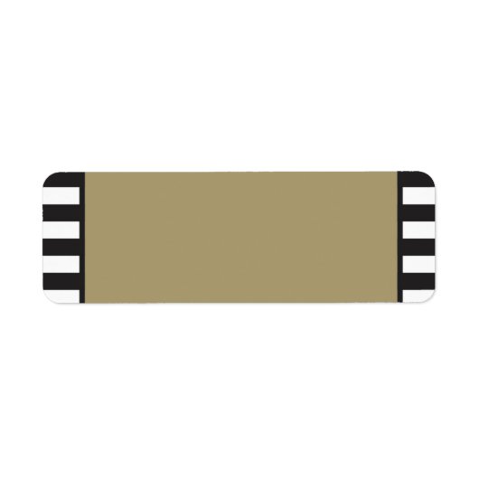 Étiquette Gold - Grandes noires et blanches - Adresse de ret (Devant)