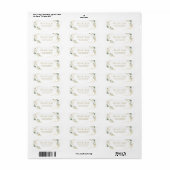 Étiquette Gold Greenery Geometry Baby in Bloom Adresse (Feuille entière)