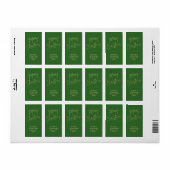 Étiquette Gold Joyeux Noël Adresse de retour de Noël (Feuille entière)