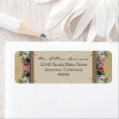 Étiquette Gold & Lace Classic Formal Elégant Mariage Adresse (En situation)