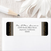 Étiquette Gold & Lace Classic Formal Elégant Mariage Adresse (En situation)