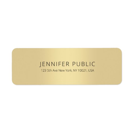 Étiquette Gold Modèle Professional Moderne Classique Simple (Devant)
