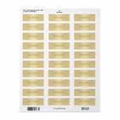 Étiquette Gold Modèle Professional Moderne Classique Simple (Feuille entière)
