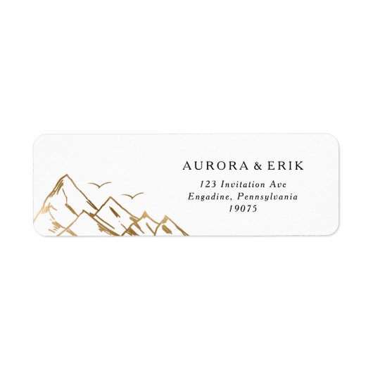 Étiquette Gold Mountain Return Address Label (Devant)
