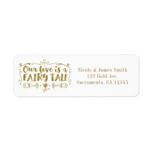 Étiquette Gold NOTRE AMOUR EST UN Faire-part de mariage FAIR
