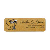 Étiquette Gold Paris Passport (Devant)