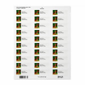 Étiquette Gold Paris Skyline #2 Christmas Starry (Feuille entière)