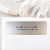 Étiquette Gold Silver Elegant Modèle Top Adresse de retour (En situation)