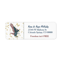 Gold Star Patriotic American Eagle Adresse de reto