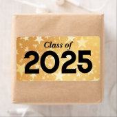 Étiquette Gold Stars Graduate Class Of 2025 | Bouteille d'Ea (En situation)