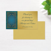 Étiquette Gold sur la préférence de mariage Turquo (Bureau)