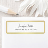 Étiquette Gold White Elegant Nom de script à la main profess (En situation)